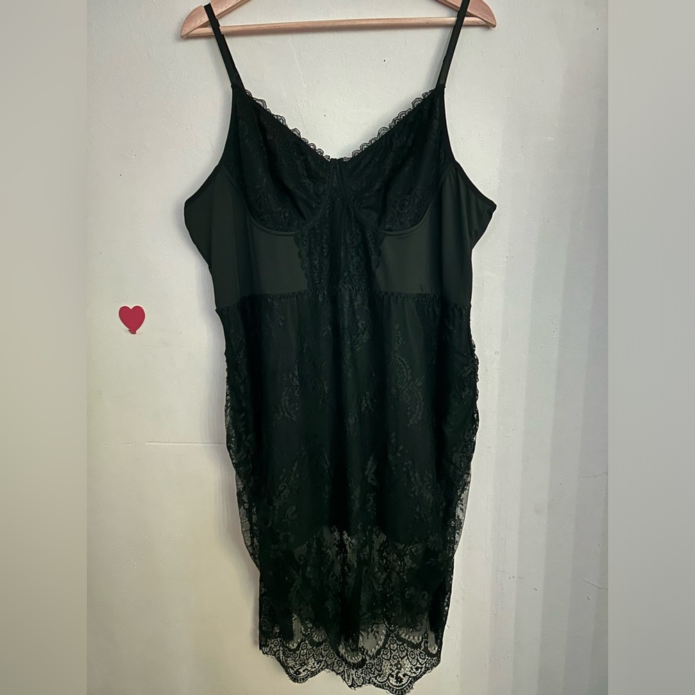 SHEIN Black Lace Slip Dress